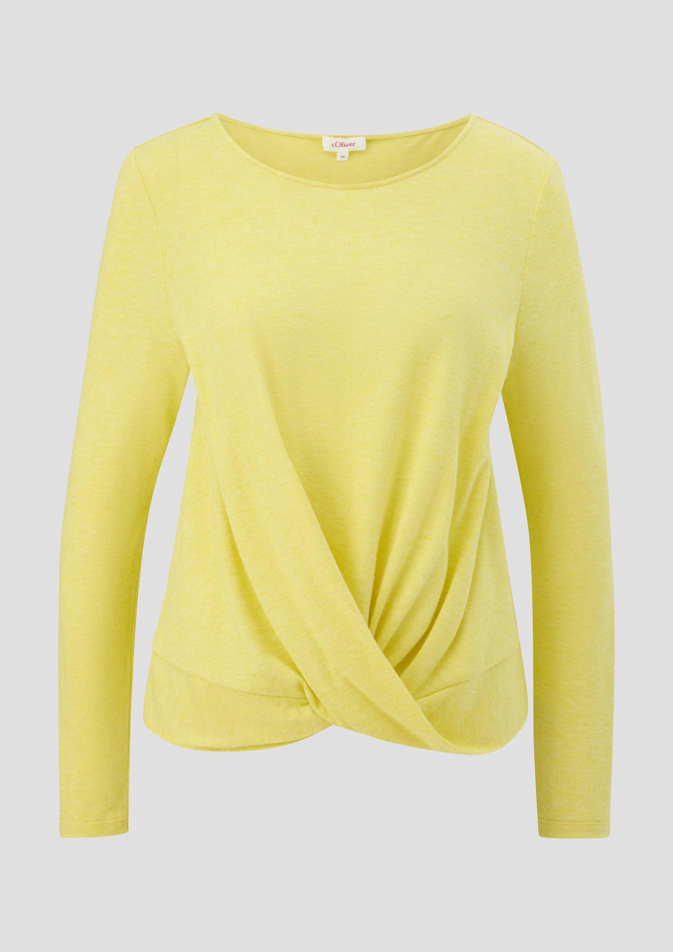 s.Oliver Langarmshirt T-Shirt Longsleeve mit Wickeldetail