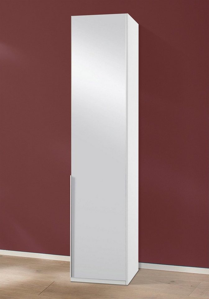 Wimex Kleiderschrank New York (1-St) 45x58x208cm weiß 1-türig Spiegel