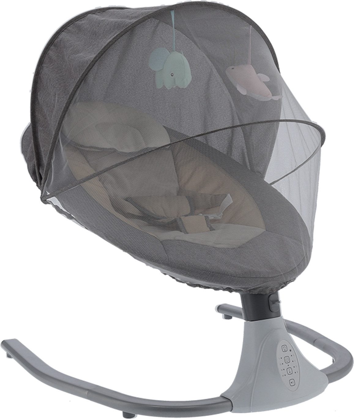 cocosity Electric Baby Bouncer, Baby Swing with Remote Control, Mosquito Net, up to 20kg, Rechargeable, Bluetooth, Music, Mosquito Net, Foldable.
