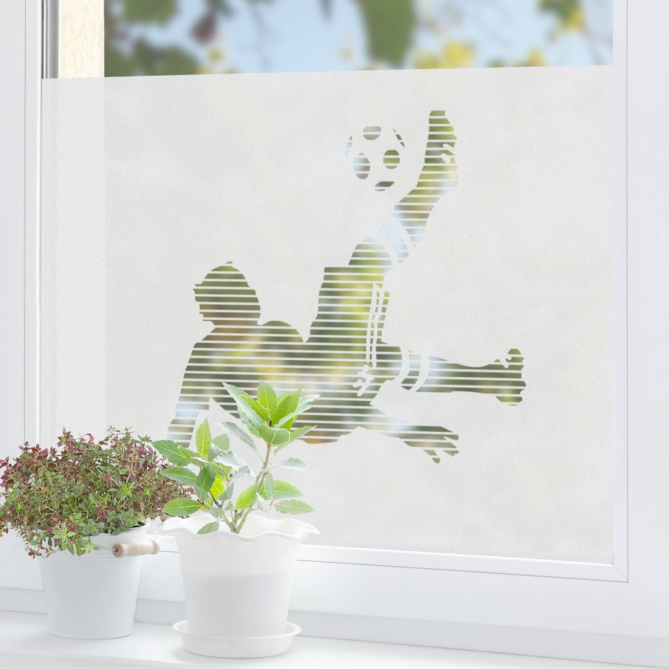 Randaco Sichtschutzfolie Bad Fenster Blickdicht Selbstklebend 3D