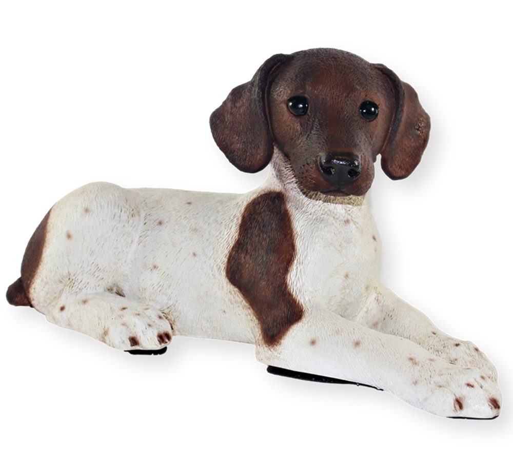 Castagna Tierfigur Figur englischer Pointer Hund braun gefleckt Castagna H 18 cm