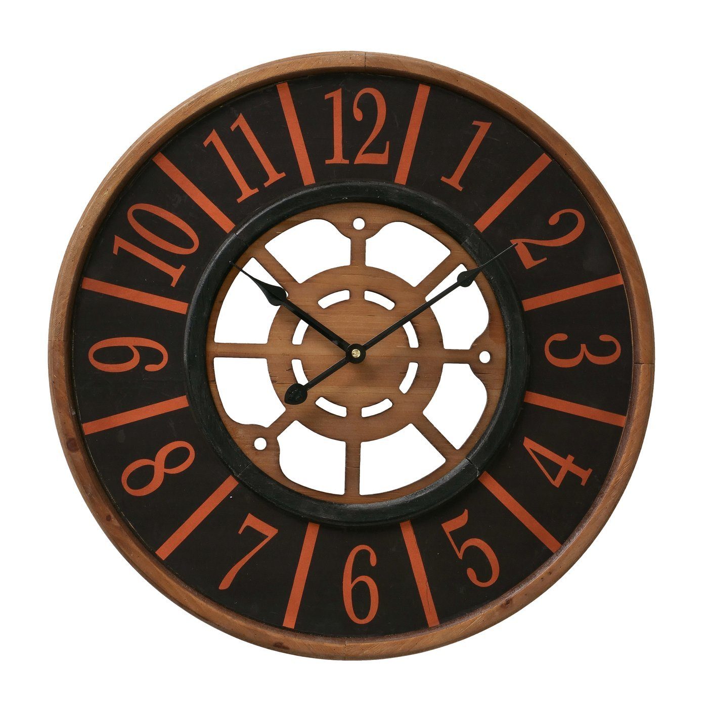 Uhr Wanduhr BOLTZE aus in B50cm, "Alton" schwarz Holz