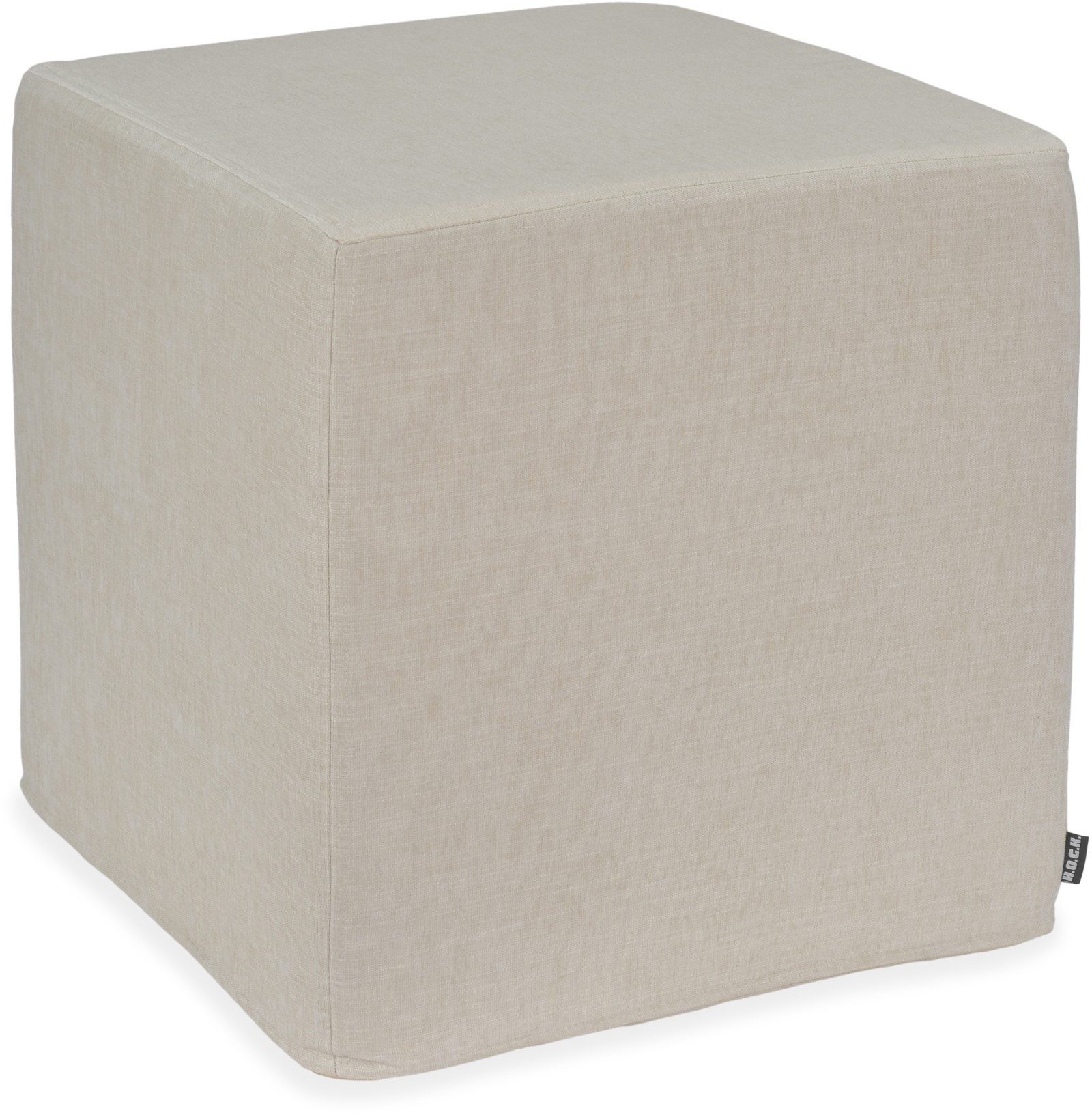 Sitzhocker H.O.C.K. Lucky Hocker Cube eckig 45x45x45cm creme ecru col. 001