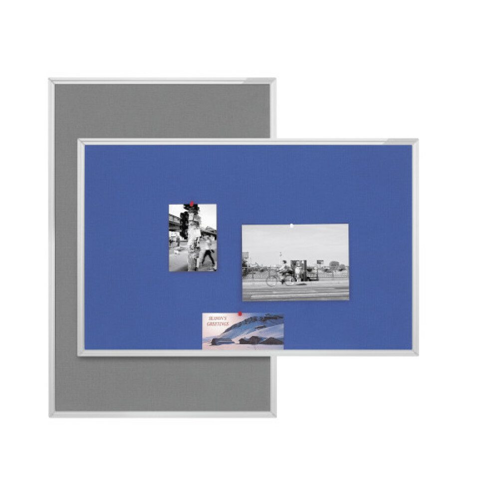 magnetoplan® Hängevitrine Pinnwand Moderations- Präsentationswand Textilboard 150x100cm - Blau (1-St)
