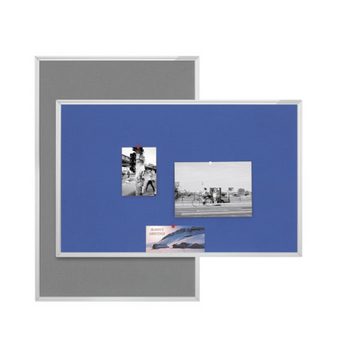 magnetoplan® Hängevitrine Pinnwand Moderations- Präsentationswand Textilboard SP - 120x90 - Blau (1-St)