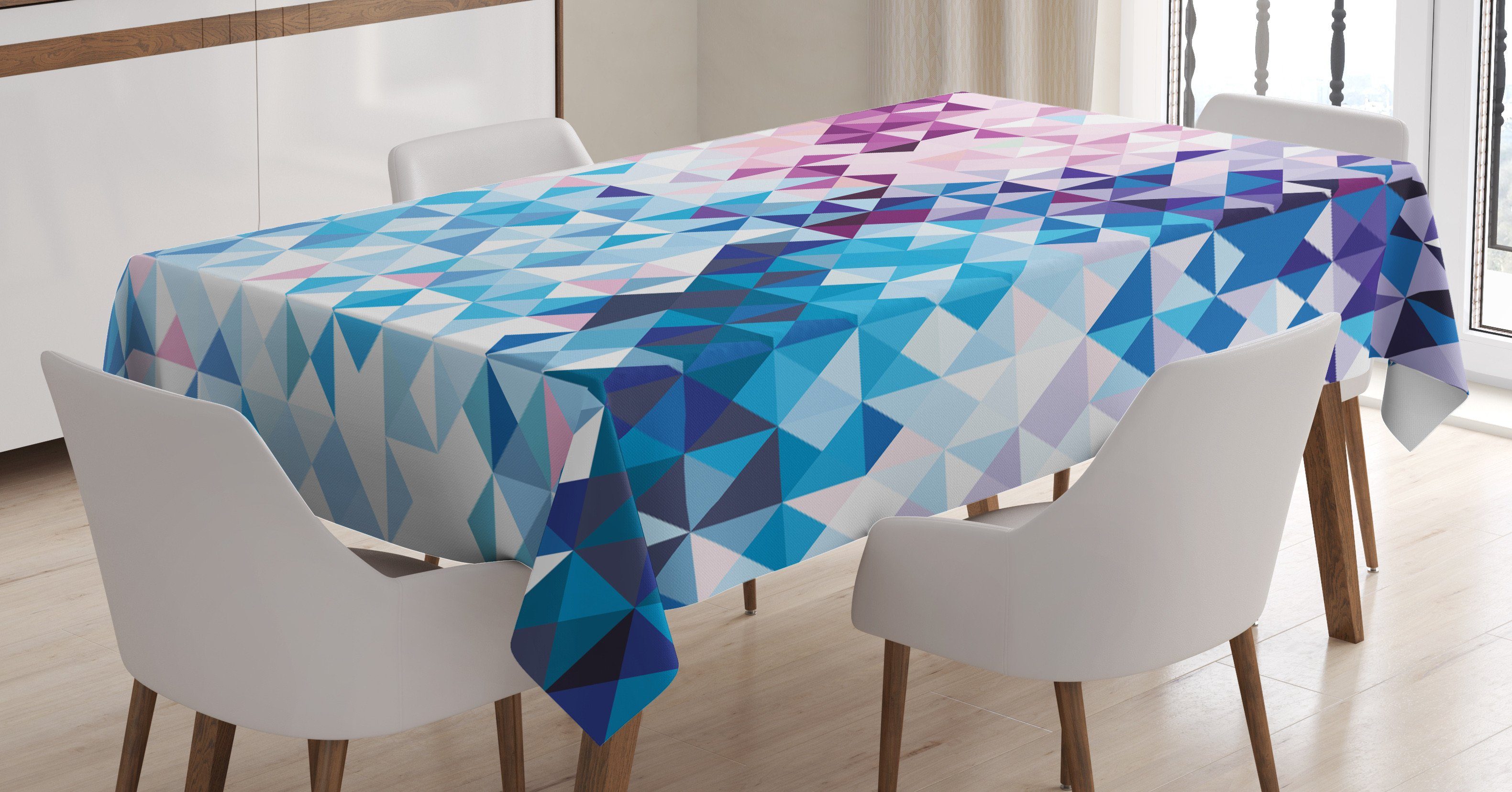 Abakuhaus Tischdecke Farbfest Waschbar Für den Außen Bereich geeignet Klare Farben, Digital Abstrakte Mosaik Ombre