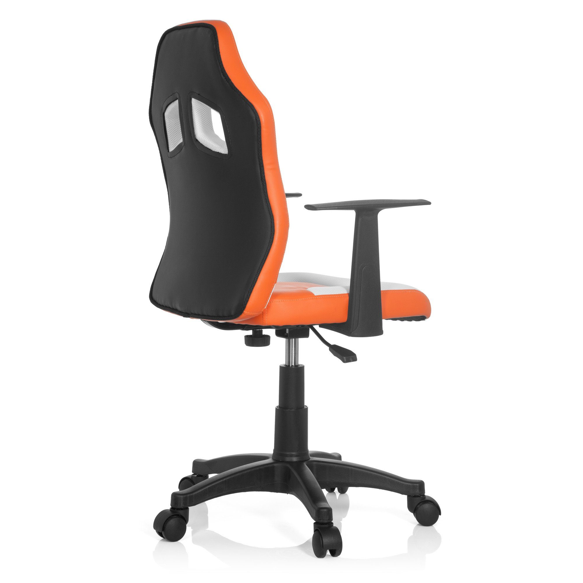 Orange AL Drehstuhl Weiß OFFICE / TEEN GAME ergonomisch Kunstleder, Kinderdrehstuhl hjh