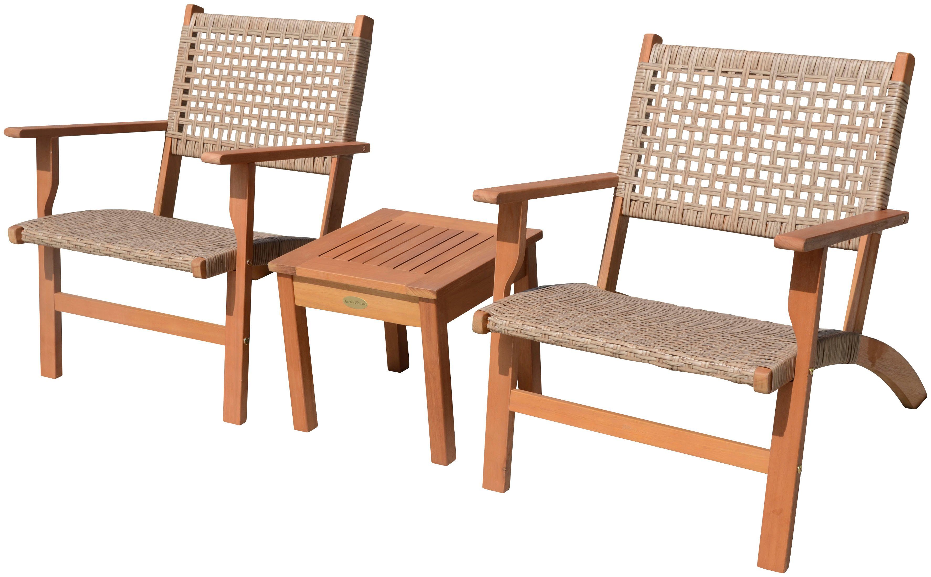 Garden Pleasure Balkonset Sonora, (3-tlg), Teak-Look