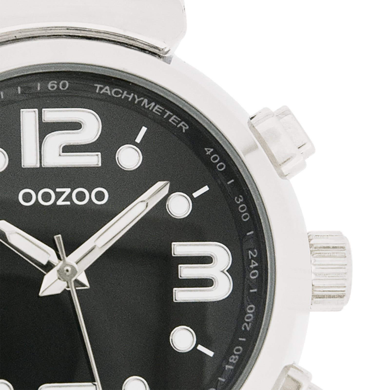 OOZOO Quarzuhr Oozoo Damen Armbanduhr blau Analog, (Analoguhr), Damen, Herrenuhr rund, groß (ca. 44mm) Metallarmband, Fashion-Style