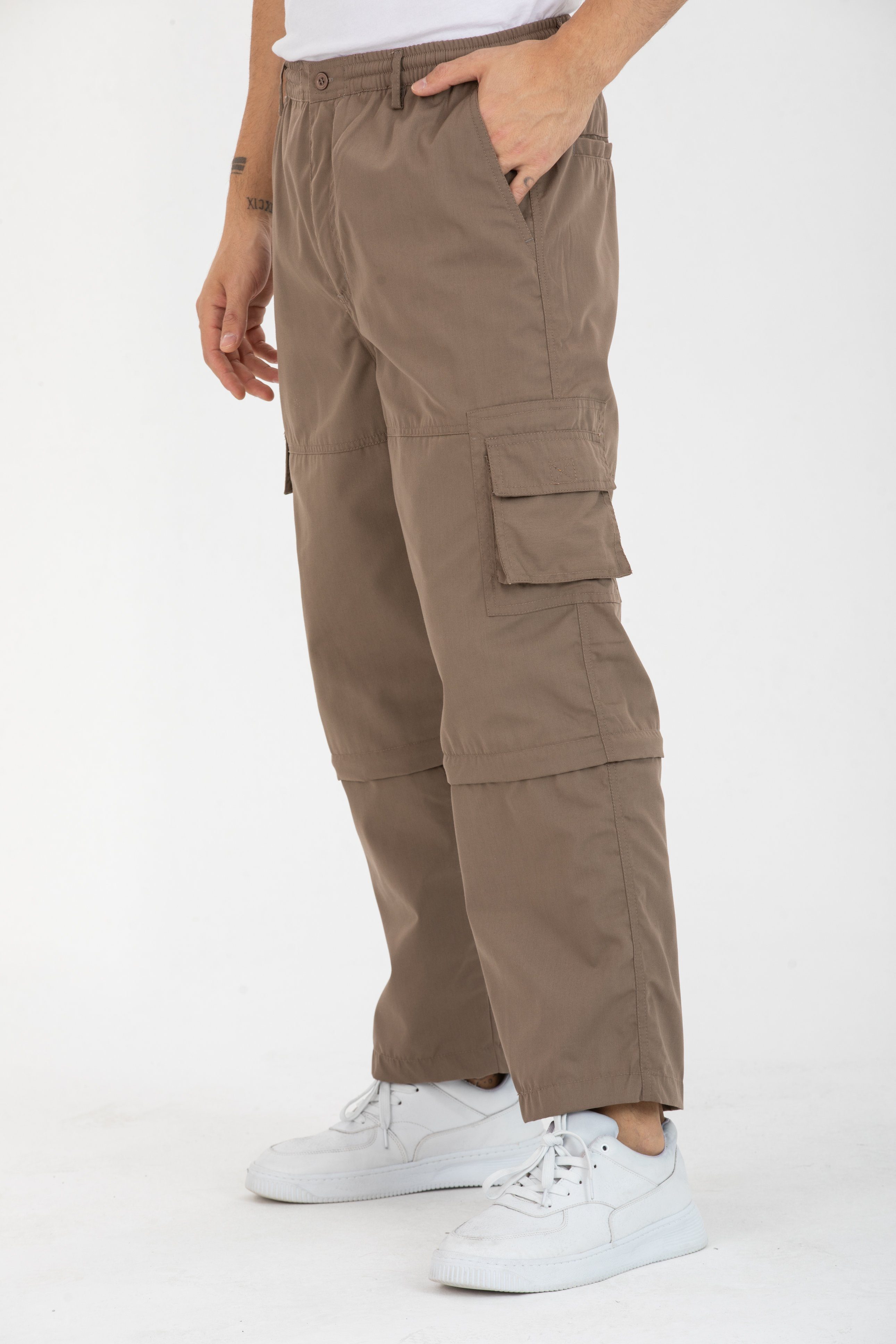 Kendindza Collection Cargohose Herren Zipp Off Cargohose Dehnbund Arbeit Ho günstig online kaufen
