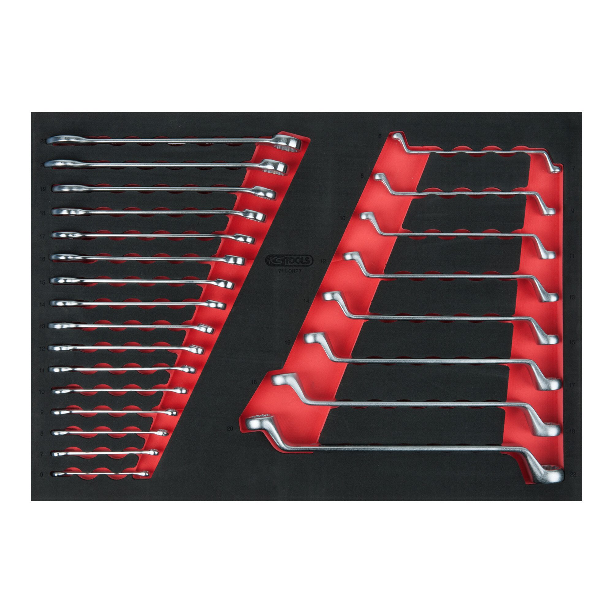KS Tools Crimpzange KS Tools Schlüssel-Satz, 24-tlg. in 1/1 Systemeinlage