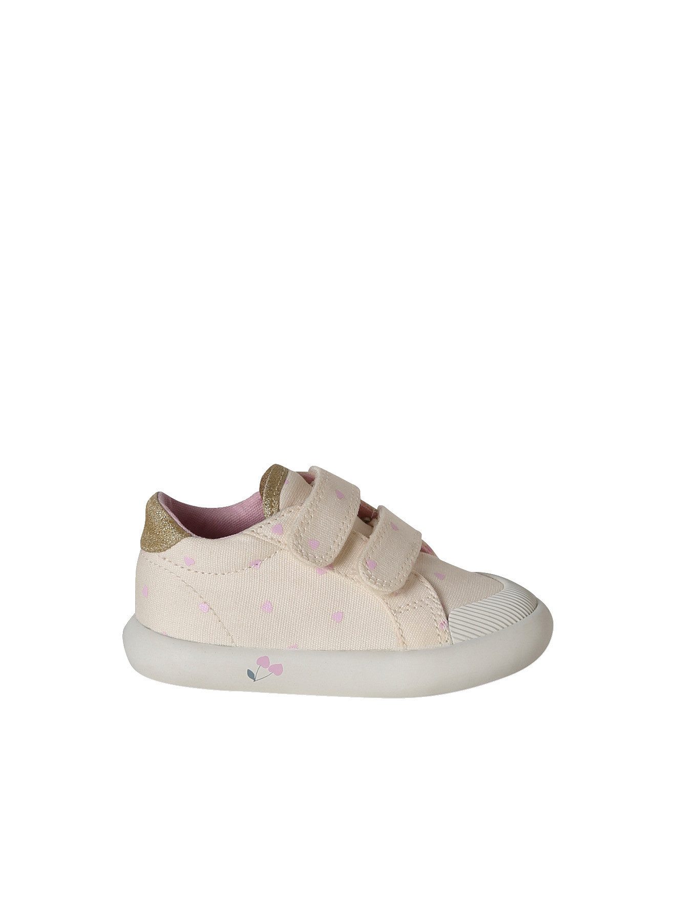 vertbaudet Mädchen Baby Stoffschuhe, Klett Babystiefel
