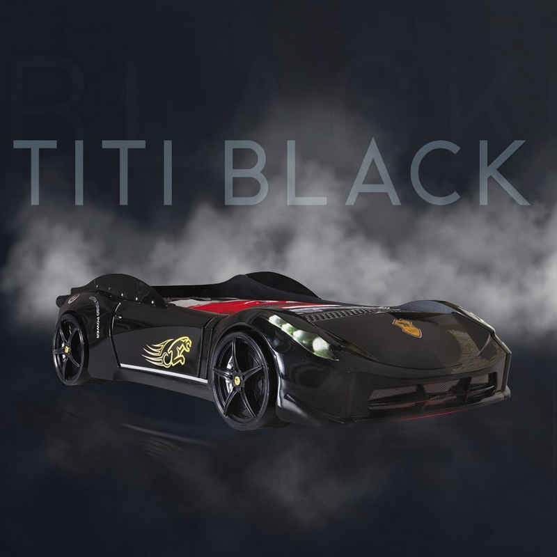 Villa Möbel Autobett Titi Black (mit Fernbedienung, hochwertige Verarbeitung), Quality made in Turkey Hochwertige Vearbeitung