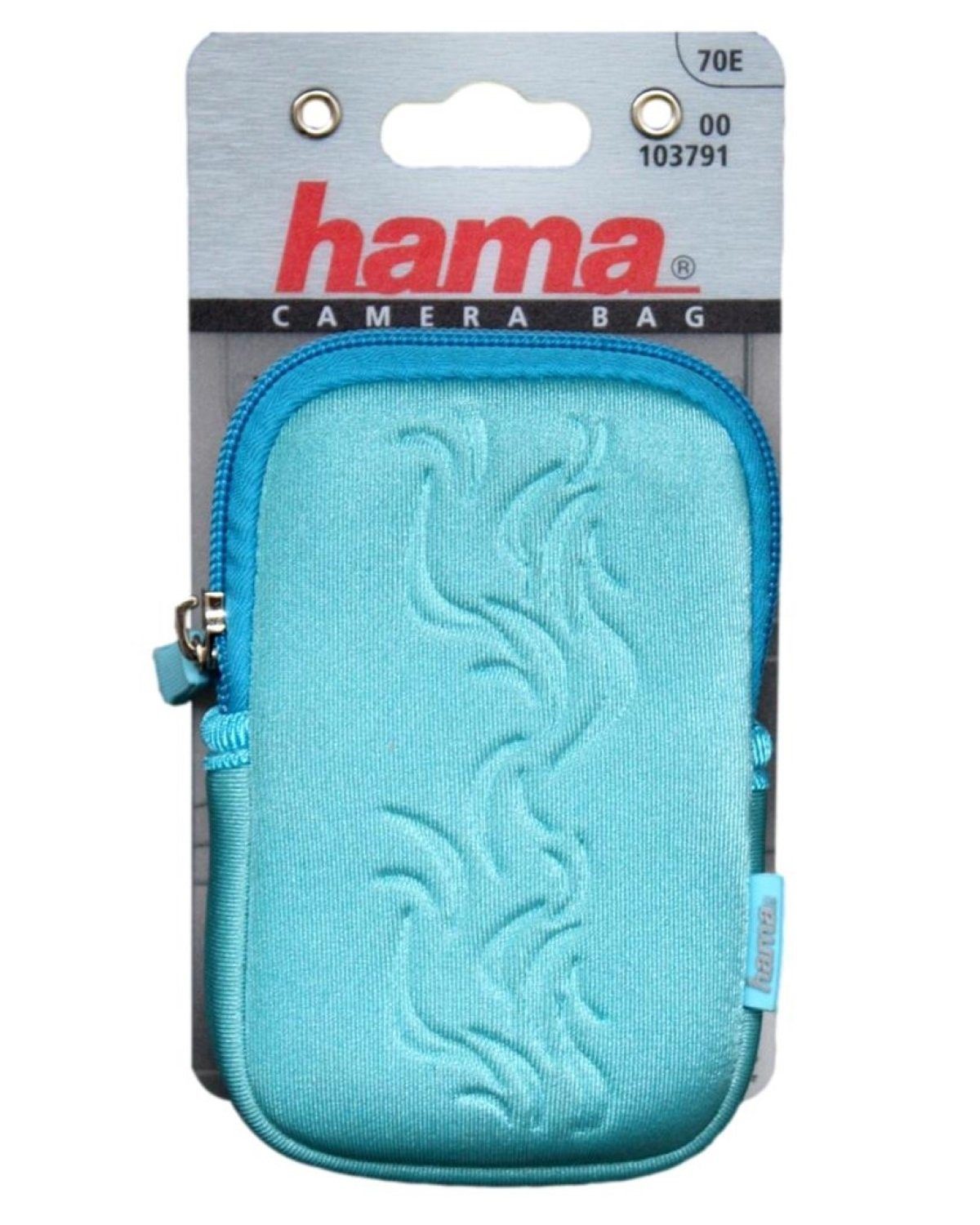 Kamera-Tasche 70E Reißverschlussöffnung, Gürtelschlaufe, Hama Fancy Neopren-Material Kameratasche Türkis, Neopren Flexibles