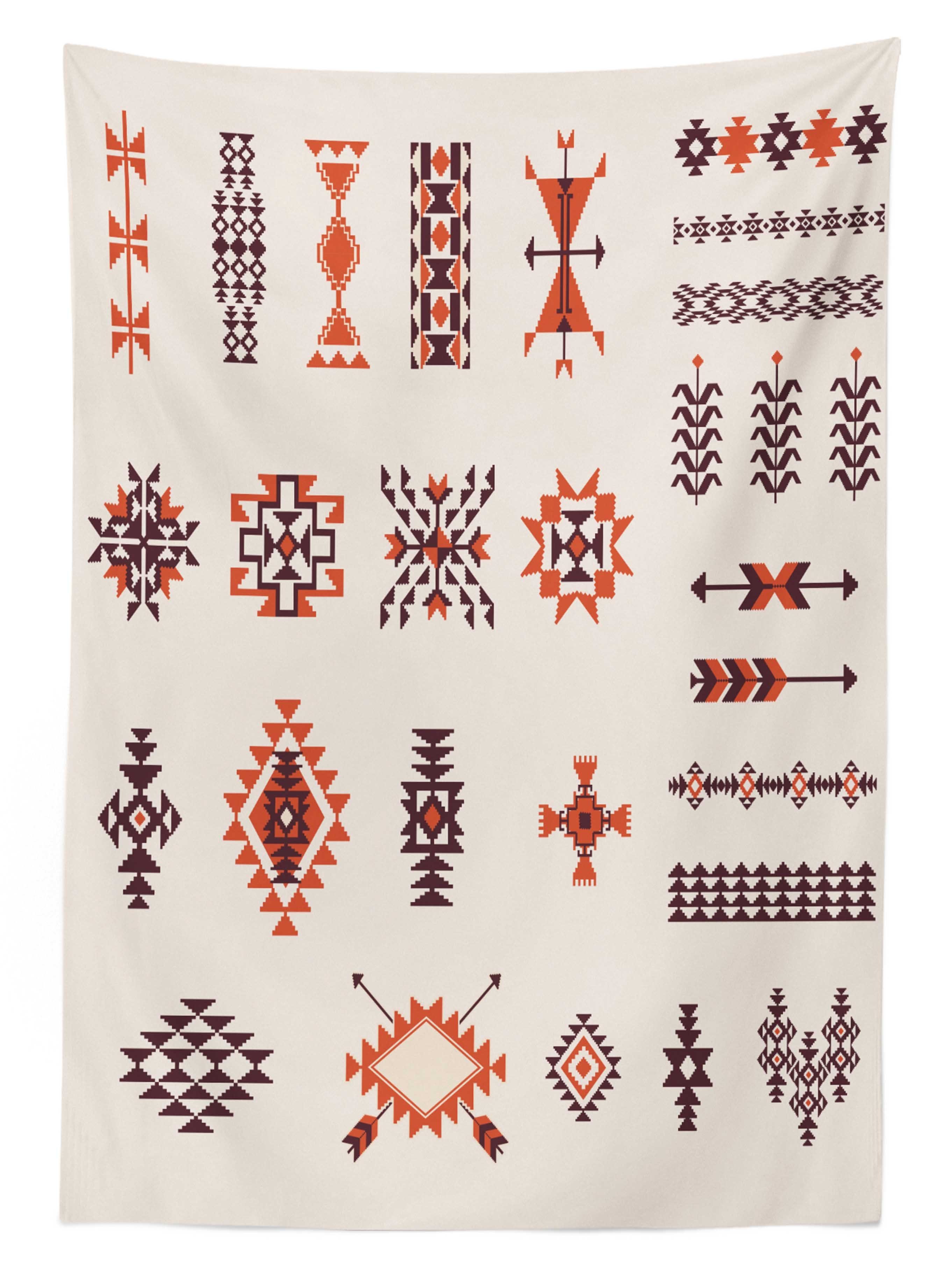 Waschbar Bereich Muster den Außen Abakuhaus Farben, geeignet Farbfest Für Einheimische Aztec Klare Tischdecke