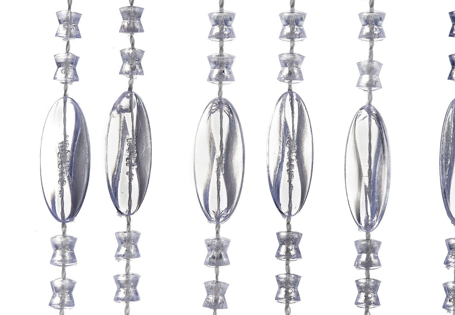 Kobolo Türvorhang DIAMONDS Kunststoff klar 80 Stränge 100x210cm (1 St), Ösen, transparent
