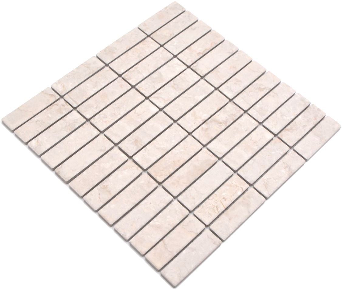 Mosani Mosaikfliesen Mosaik Fliese Keramik Steinoptik hellbeige Fliesenspiegel