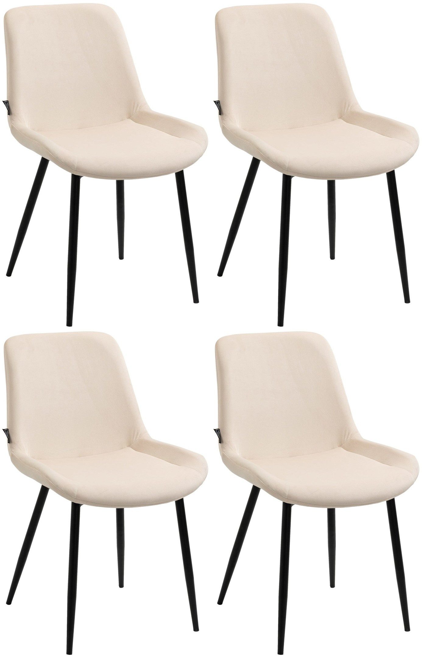 Esszimmerstuhl 4er Set Esszimmerstühle Victoria Samt-Bezug