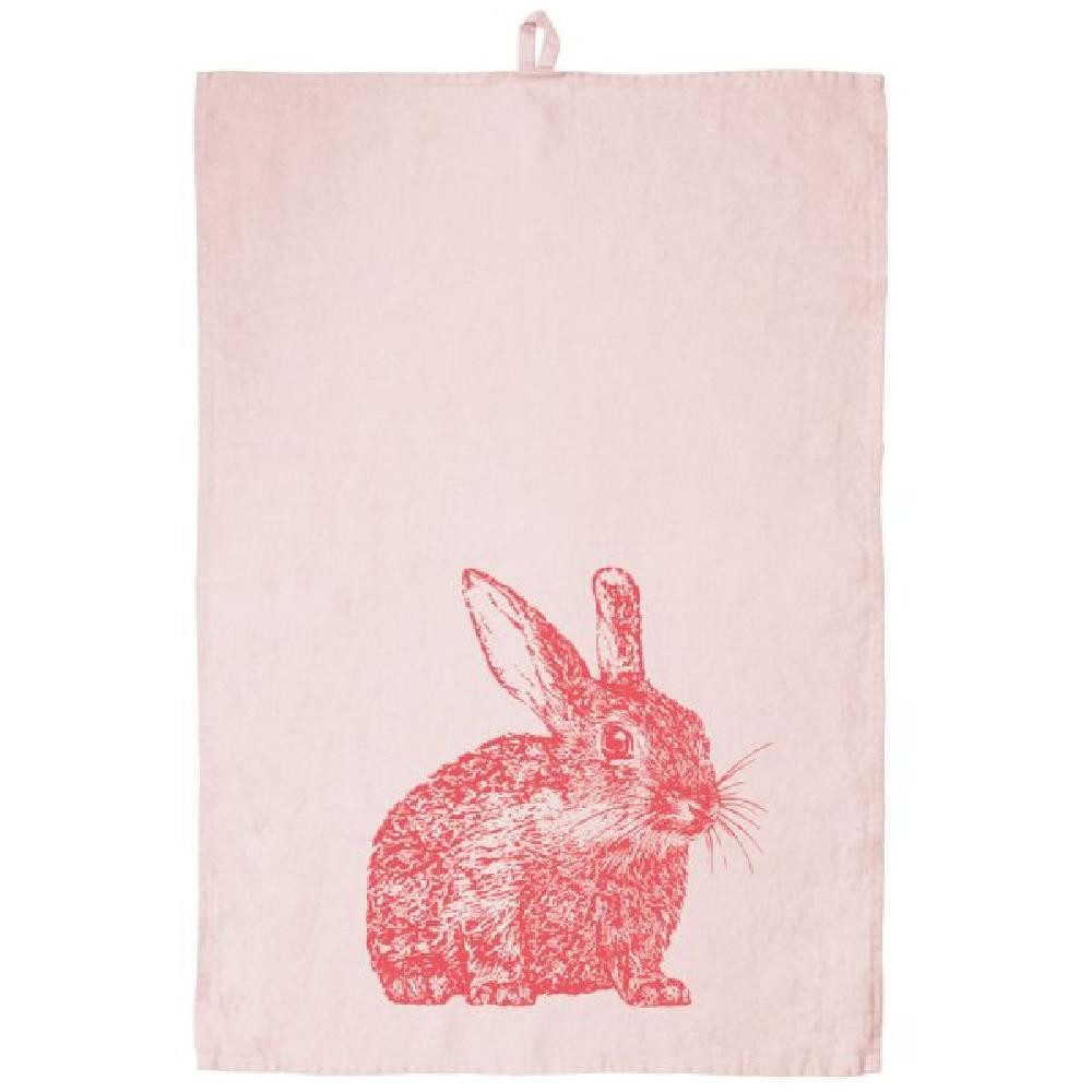 Frohstoff Geschirrtuch Geschirrtuch Wildkaninchen Rosa Koralle günstig online kaufen