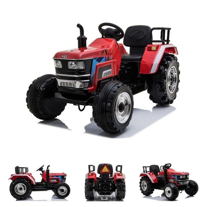 ES-Toys Elektro-Kinderauto Kinder Elektrofahrzeug Traktor Belastbarkeit 40 kg Ledersitz Mp3 Musikfunktion Fernbedienung
