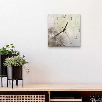 DEQORI Wanduhr 'Pusteblume ganz nah' (Glas Glasuhr modern Wand Uhr Design Küchenuhr)