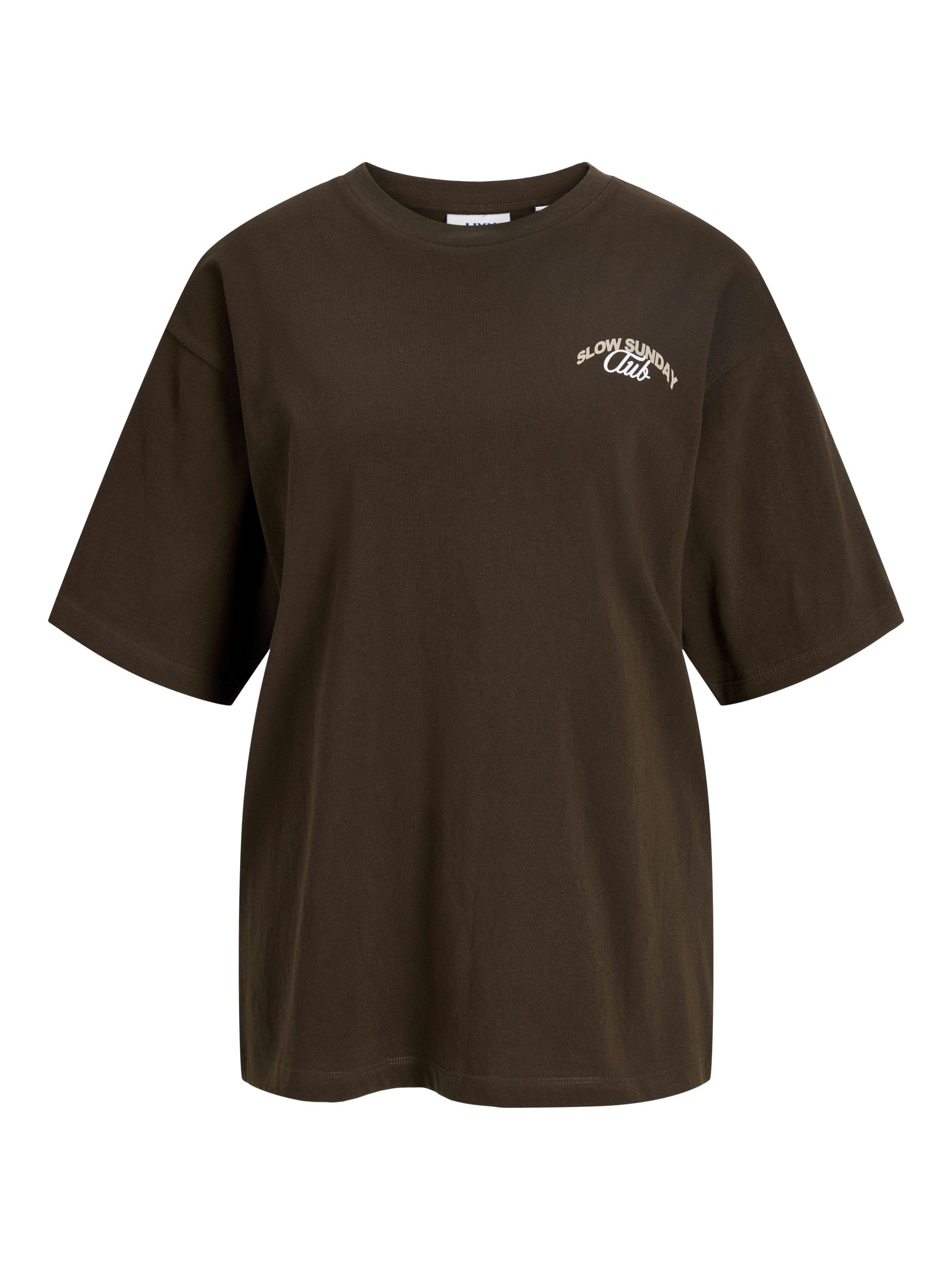 JJXX T-Shirt JXMILLOW LOOSE SS TEE JRS STYDSS26, Demitasse/SLOW SUNDAY