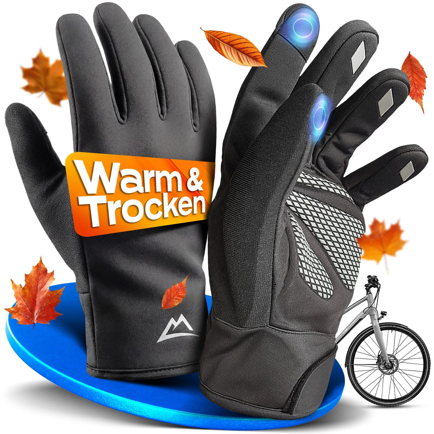Nextcover Fahrradhandschuhe Nextcover Winter Fahrradhandschuhe Herren & Damen mit ThermoShield 2.0