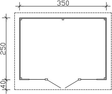 Skanholz Gartenhaus Ostende 1, BxT: 390x310 cm