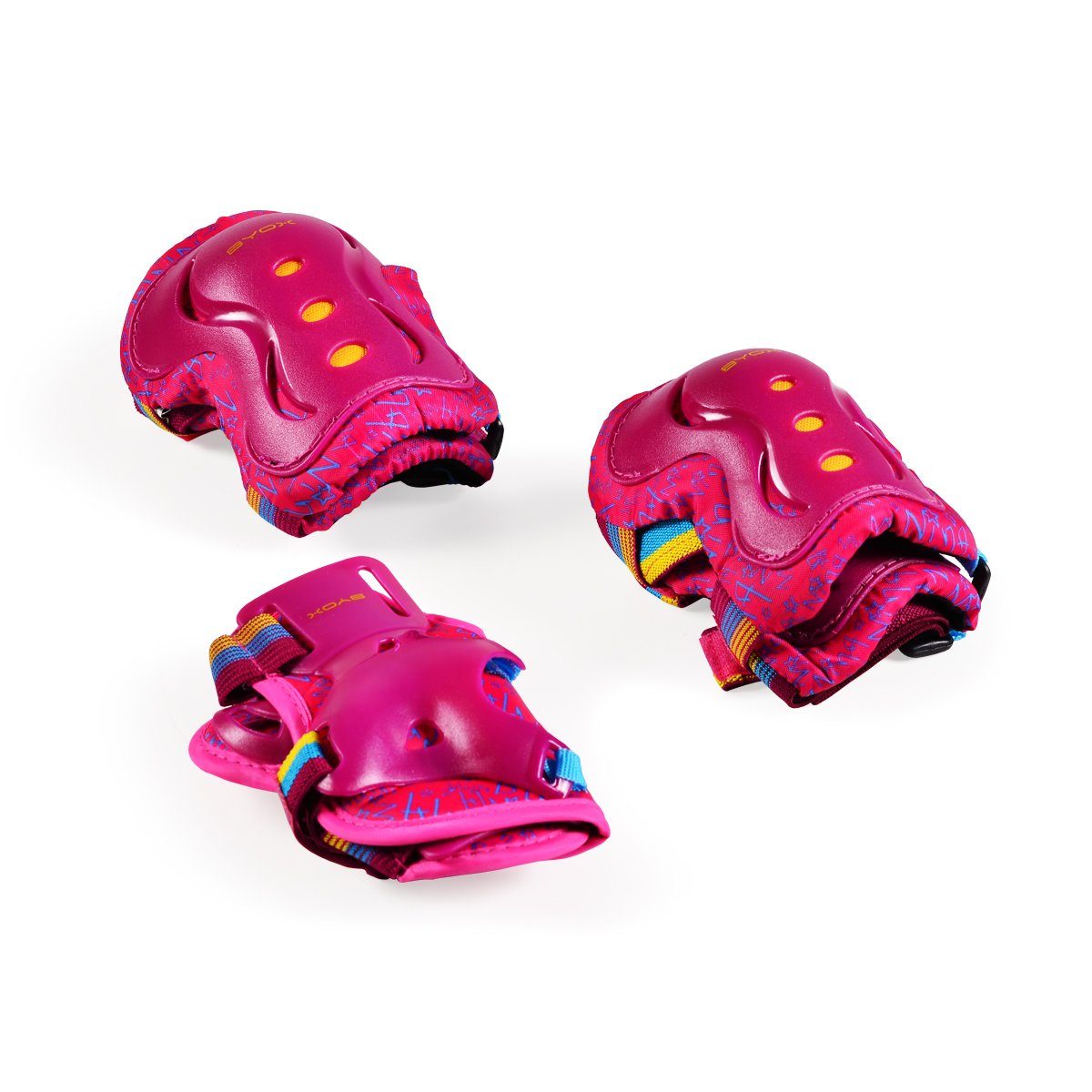 Byox Protektoren-Set Kinder Schutzausrüstung Nina M, von 25 bis 50 kg Handgelenk Knie Ellenbogen