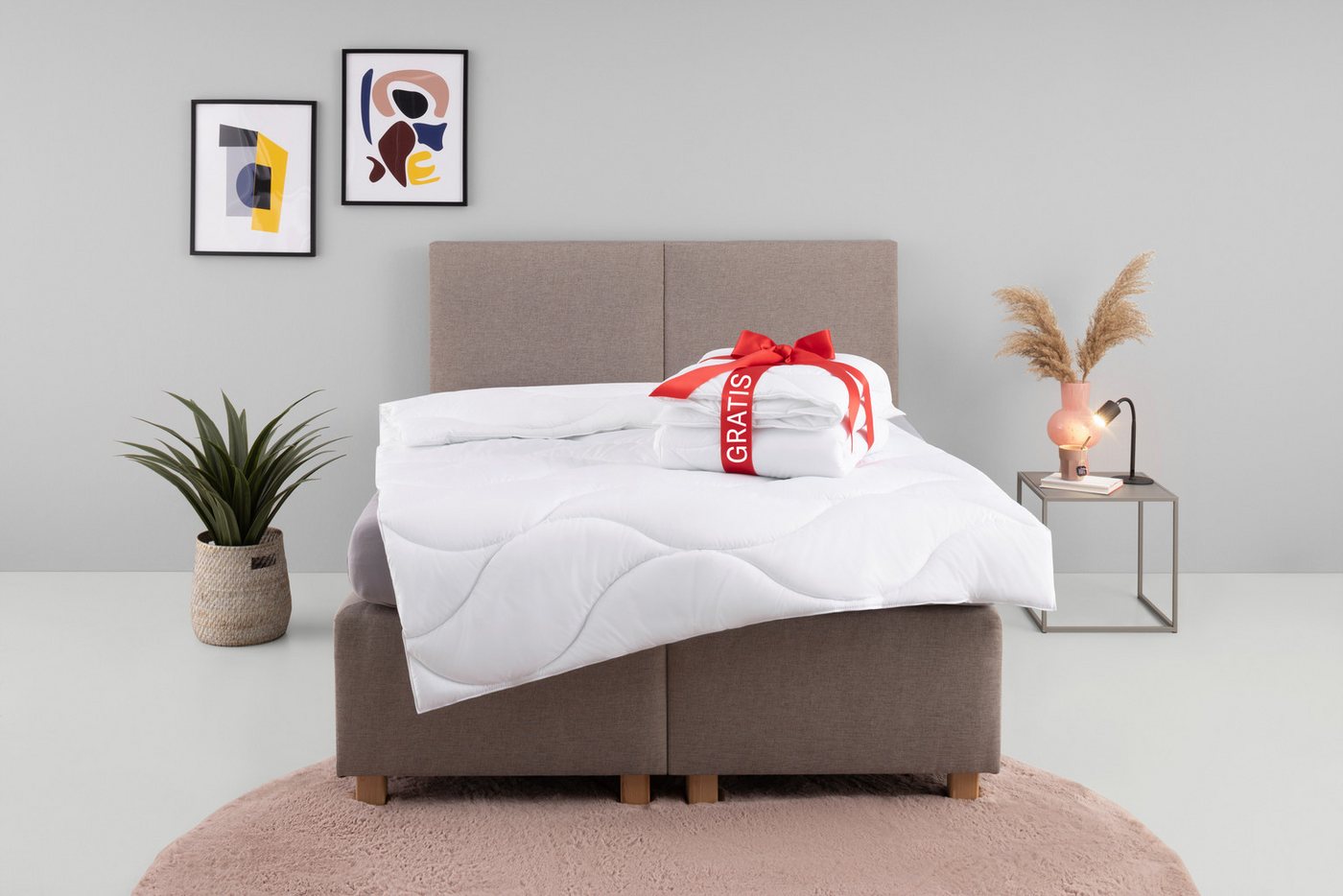 OTTO home Microfaserbettdecke Caelan, kaufe eine Decke - erhalte die Leichtbettdecke gratis dazu!, Füllung: 100% Polyester, Bezug: 100% Polyester, Bettdecke 135x200 cm und 155x220 cm, Sommer, Winter