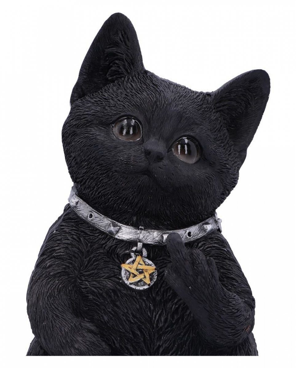 Cattitude Dekofigur Freche Mittelfinger Goth Horror-Shop als Katze zeigt