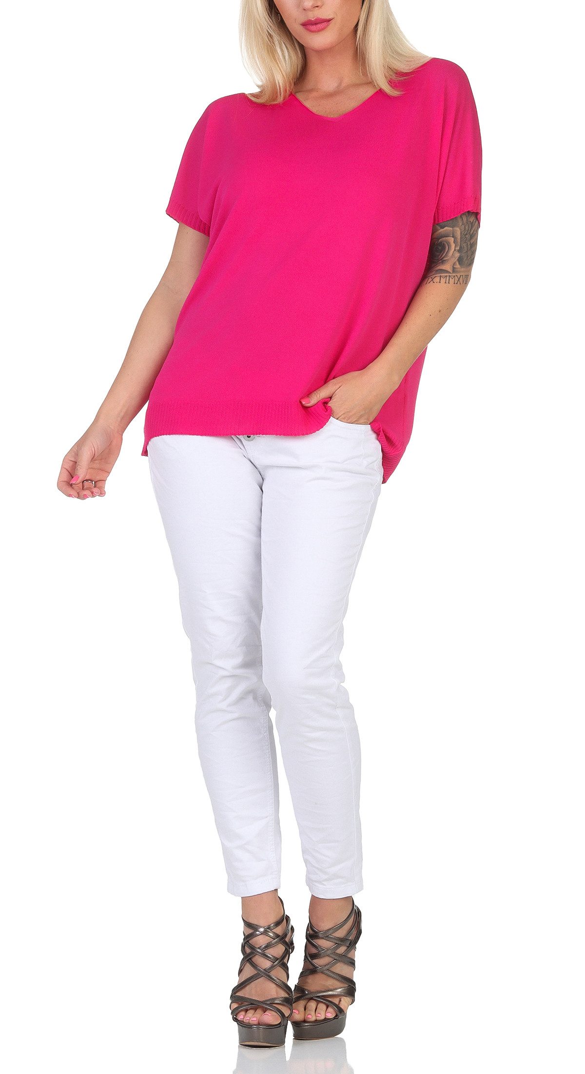 simaranda Strickpullover Damen Pullover 1923 36-40 Pink günstig online kaufen