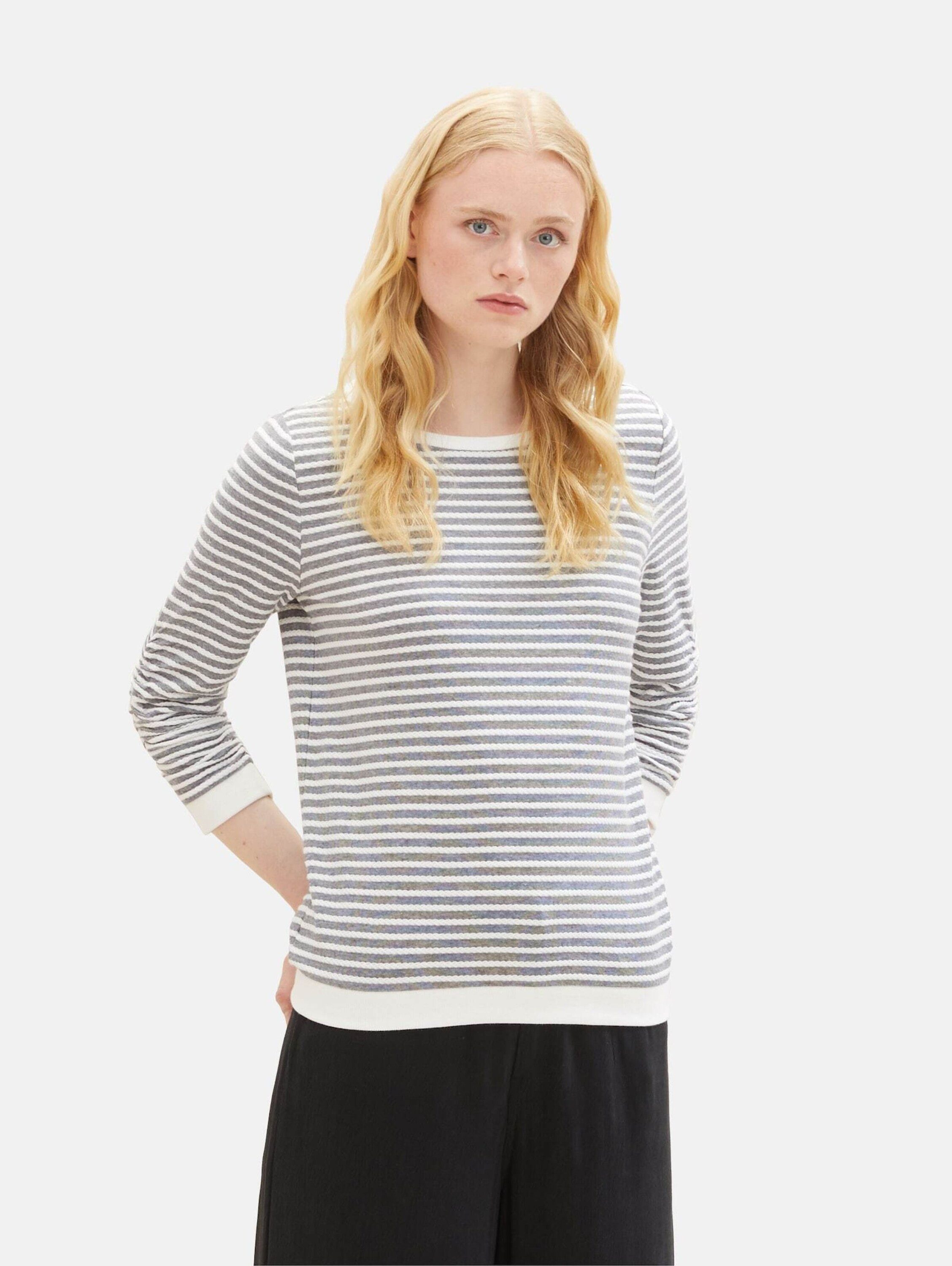 TOM TAILOR Denim Sweatshirt (1-tlg) Drapiert/gerafft günstig online kaufen