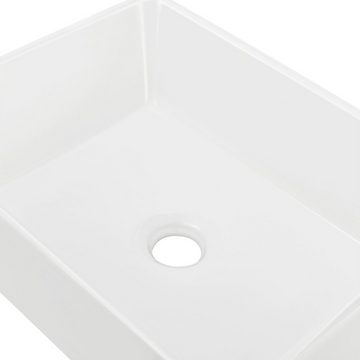 neu.haus Aufsatzwaschbecken, »Svendborg« Waschbecken Eckig Breite 40 cm Weiß