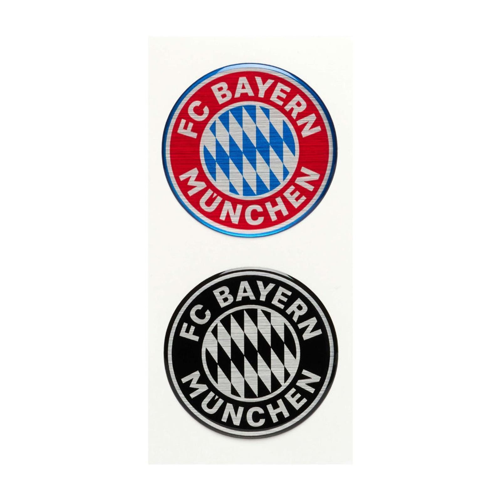 Aufkleber FC Bayern 3D Aufkleber Logo 2er Set