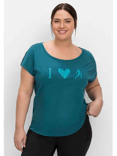 Sheego T-Shirt Große Größen aus Funktionsmaterial, mit Frontprint