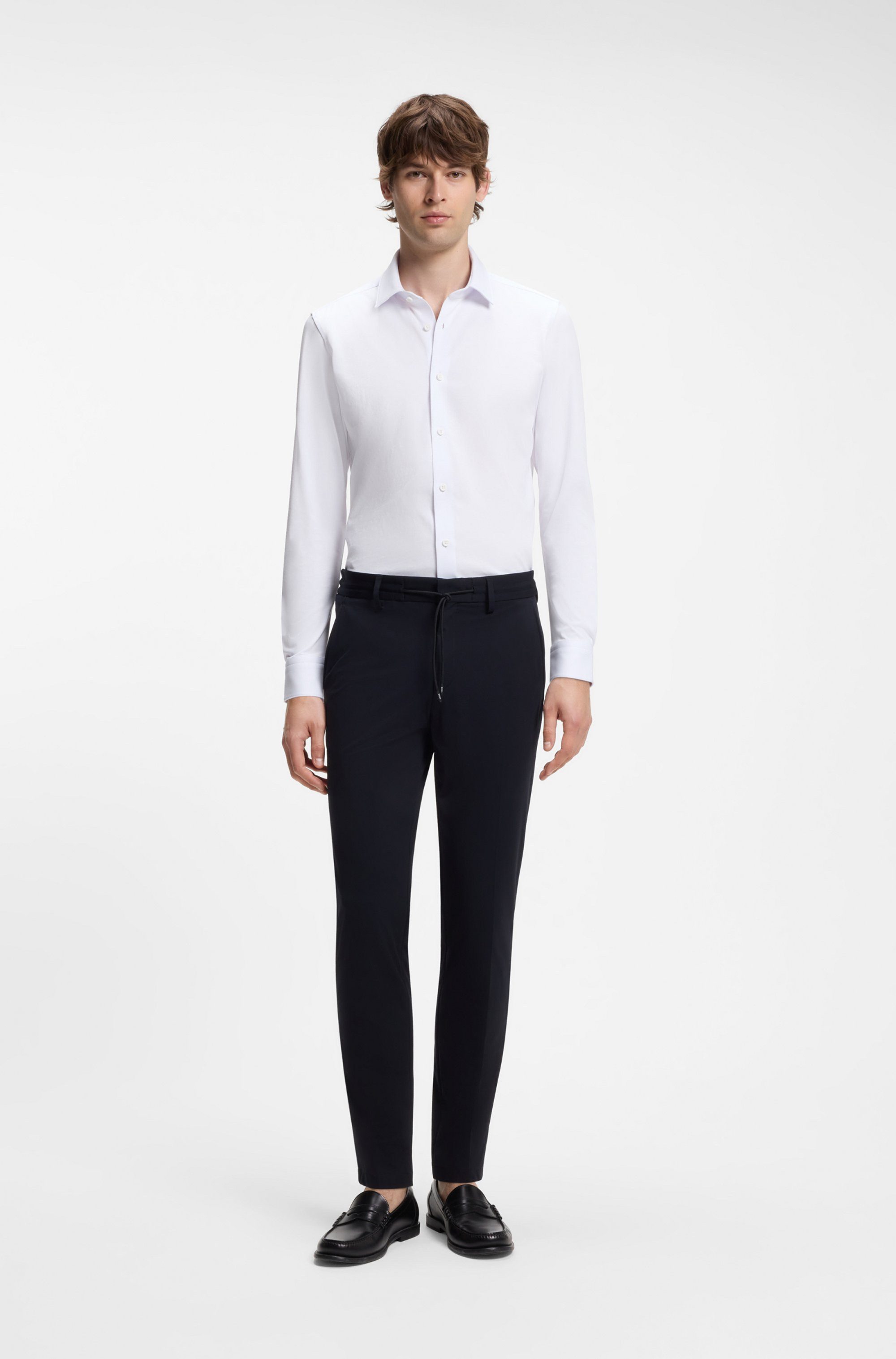 BOSS Businesshemd HANK Kentkragen, Slim Fit, Baumwoll-Mix mit Performance-Stretch – Bild 4 von 5