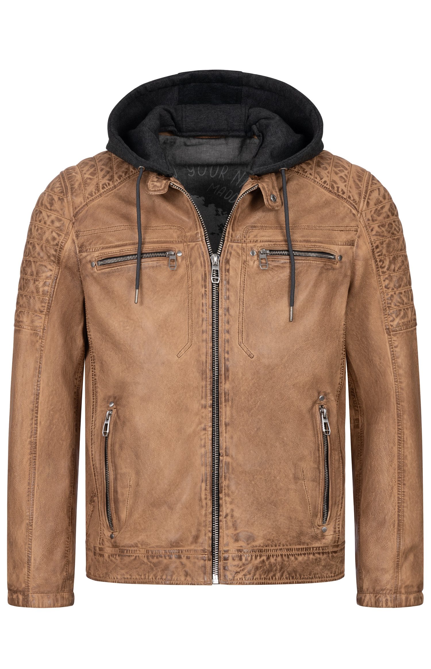 Maddox Lederjacke Lederjacke Chicago in Desert von Maddox