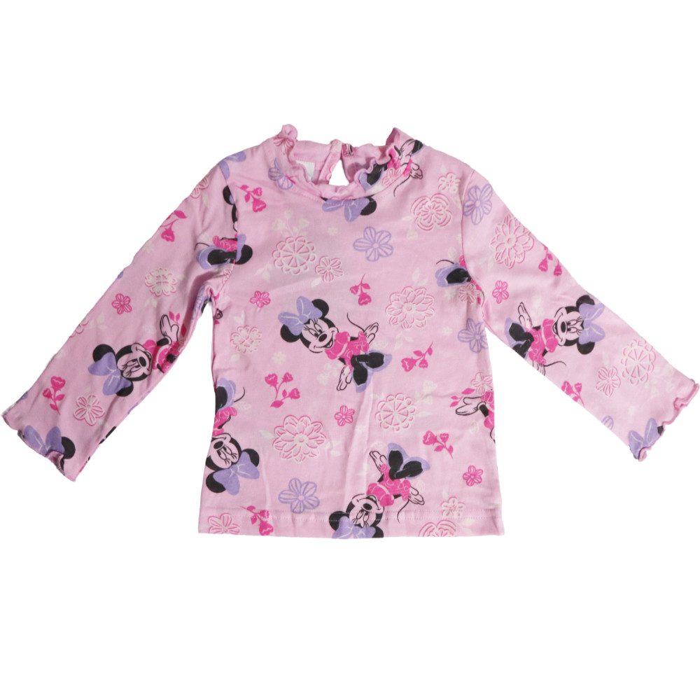 Disney Jeanskleid Disney Minnie Maus Baby 2 tlg Set Bluse Kleid (Set, 2-tlg) Gr. 62 bis 92, 100% Baumwolle