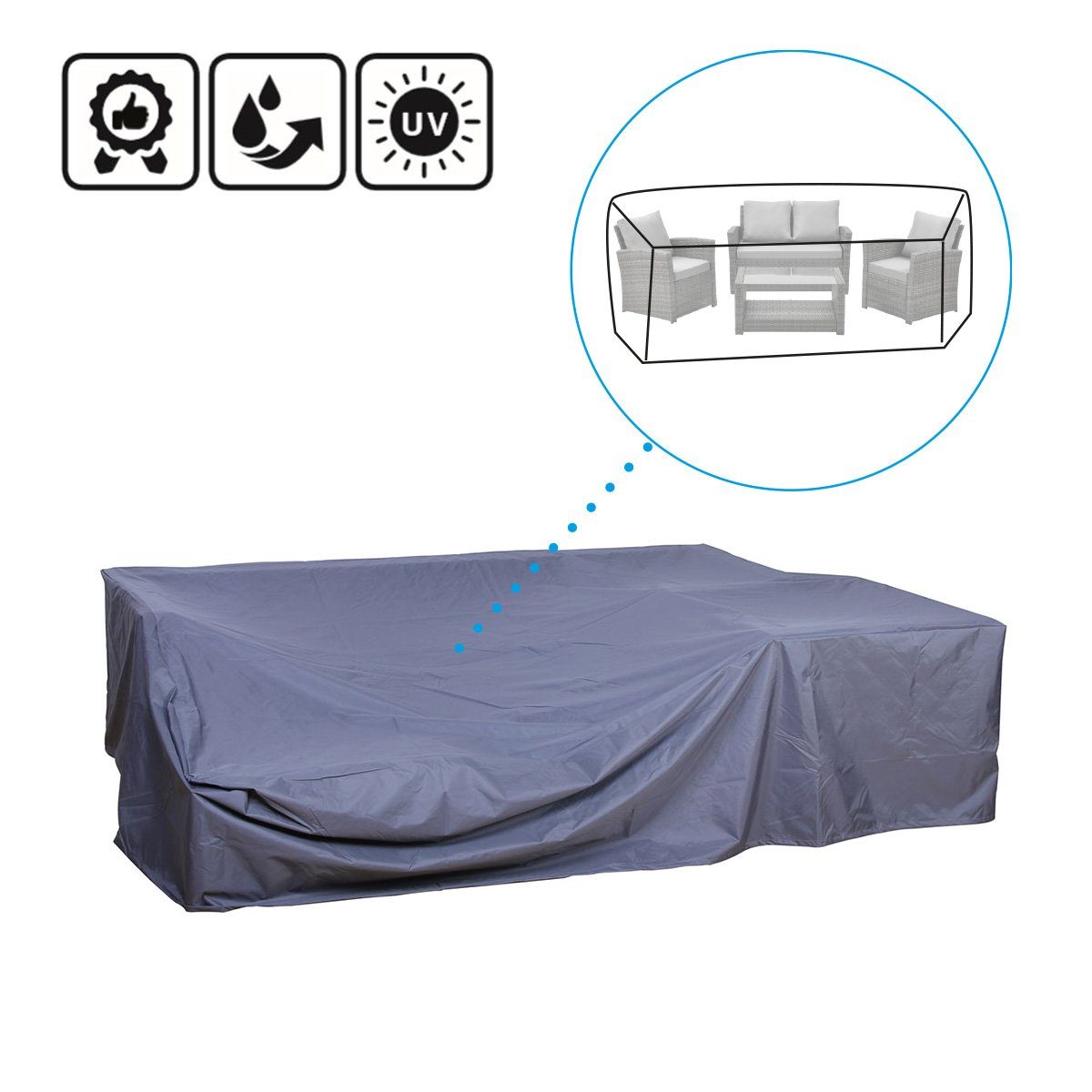 SVITA Gartenmöbel-Schutzhülle ROMA/MADRID (1-St., für Rattan Sitzgruppe ROM günstig online kaufen