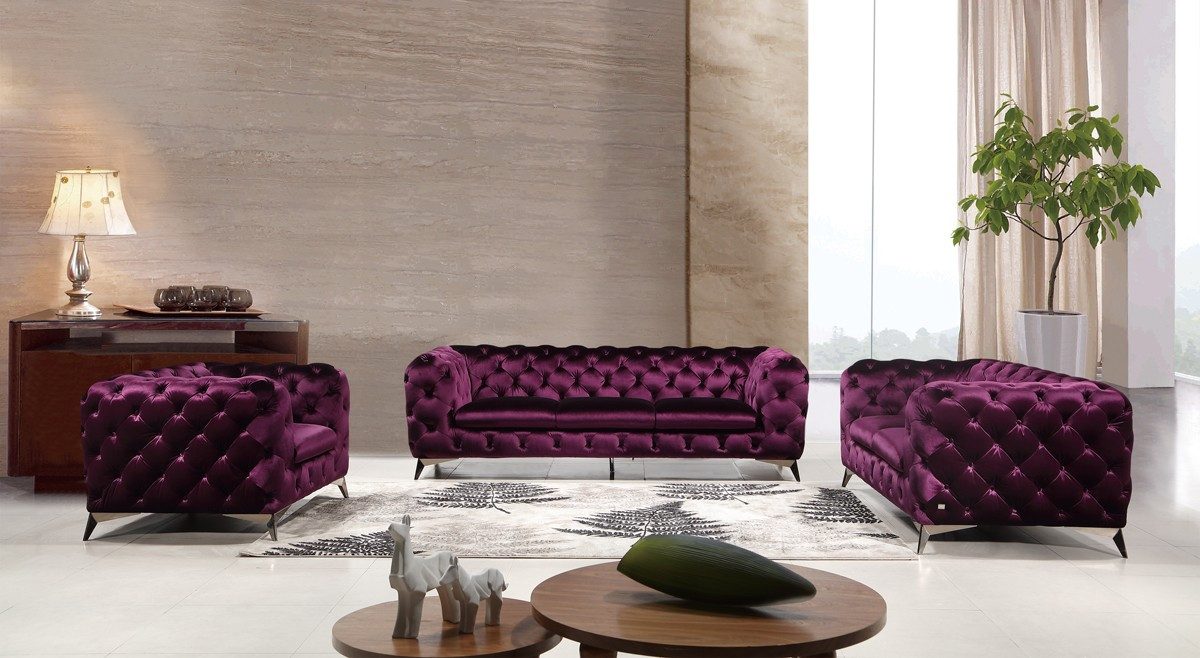 JVmoebel Sofa Chesterfield Zweisitzer-Couch in edlem italienischen Design, Made in Europa