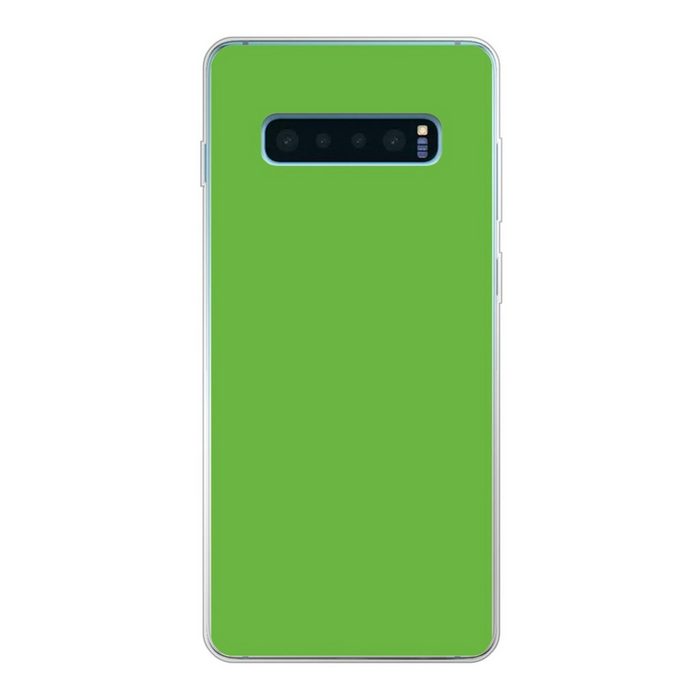 MuchoWow Handyhülle Grün - Muster - Farben Phone Case Handyhülle Samsung Galaxy S10+ Silikon Schutzhülle