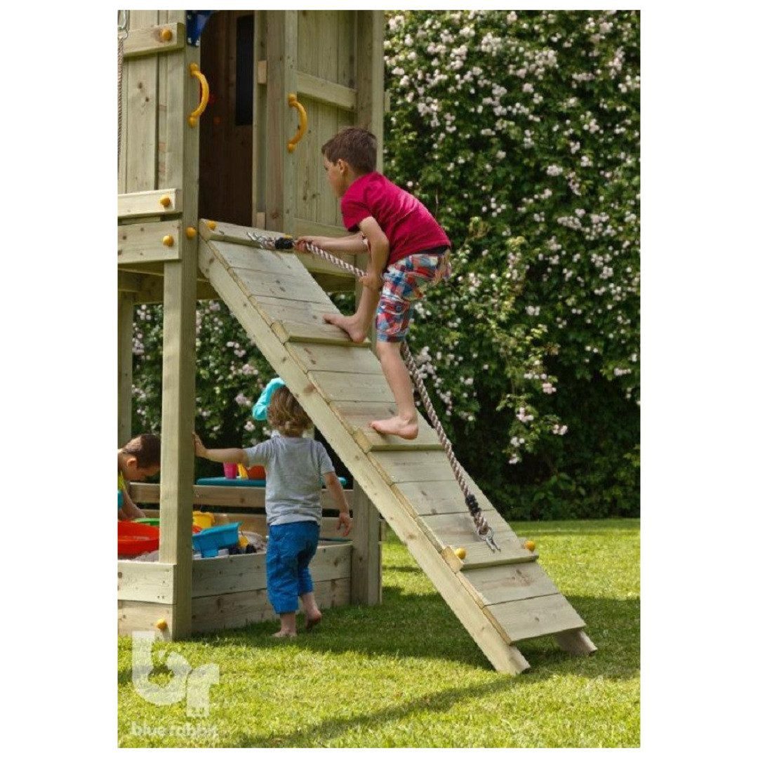 Gartenwelt Riegelsberger Kletterwand Kletterrampe mit Seil Kletterwand Lärche natur für Spieltürme, Lärche Natur