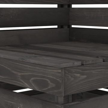vidaXL Gartenlounge-Set 3-Sitzer Outdoor-Sofa Grau Imprägniertes Kiefernholz, (1-tlg)