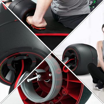 yozhiqu Bauchtrainer Fitnessgerät, Rückprall-Bauchmuskelrad, geräuschloses Fitnessrad, Effektives Bauchmuskeltraining mit Rückpralltechnologie Leises Design