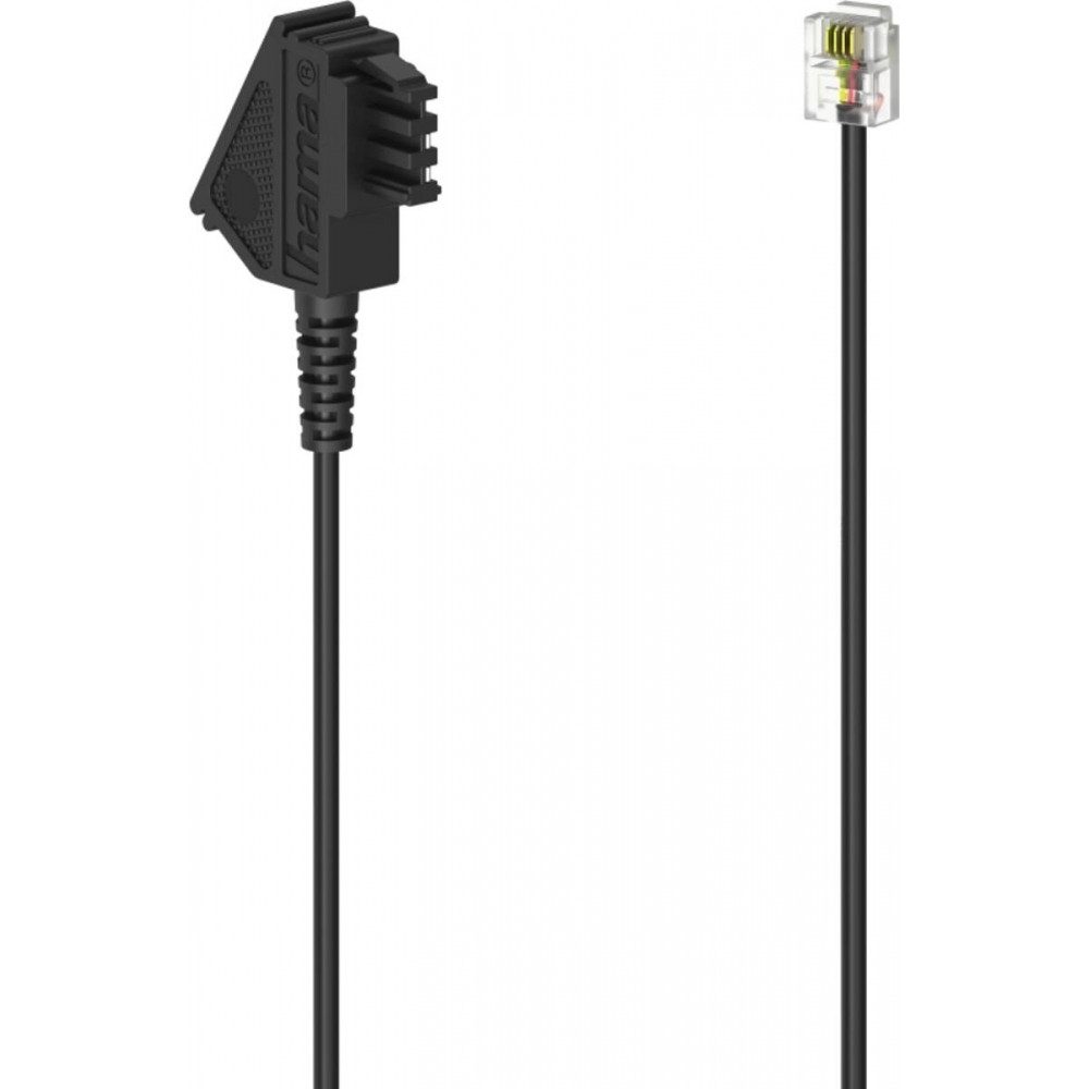 Hama Telefonkabel 1,5m TAE-F zu RJ-11 schwarz Telefonkabel