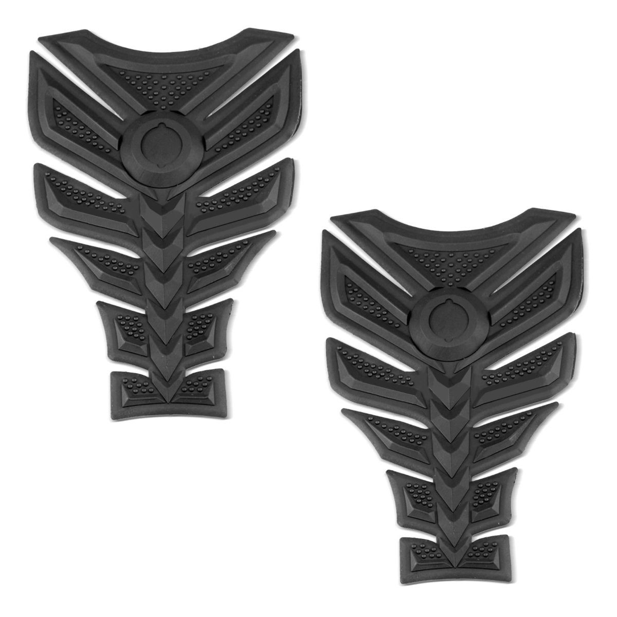 Halter 2x Motorrad Tankpad Set # TF3 Tankschutz Aufkleber universal schwarz S