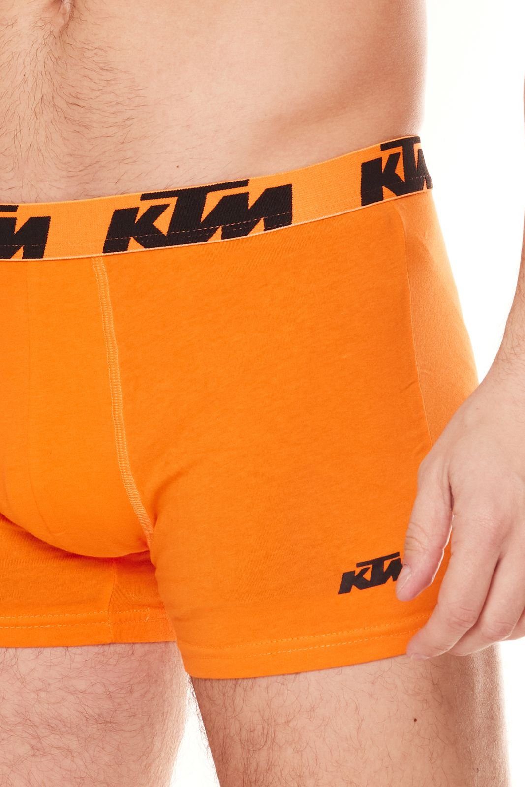 KTM Boxershorts mit Logoprint KTM / Dunkelgrau/Orange Grey Boxershorts Unterwäsche 1BCX2ASS2D knallige Dark GOR Orange2 Herren 2er Pack Unterhose