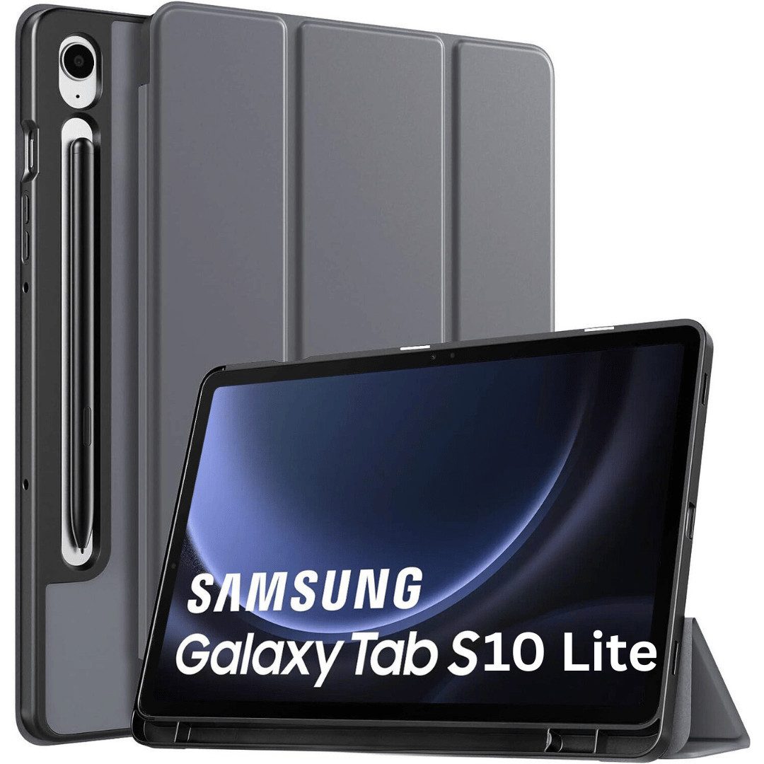 SmartUP Tablet-Hülle für Samsung Galaxy Tab S10 Lite +9H Schutzglas Panzerfolie Stifthalter 11 Zoll, integrierte Standfunktion, integrierter Stifthalter