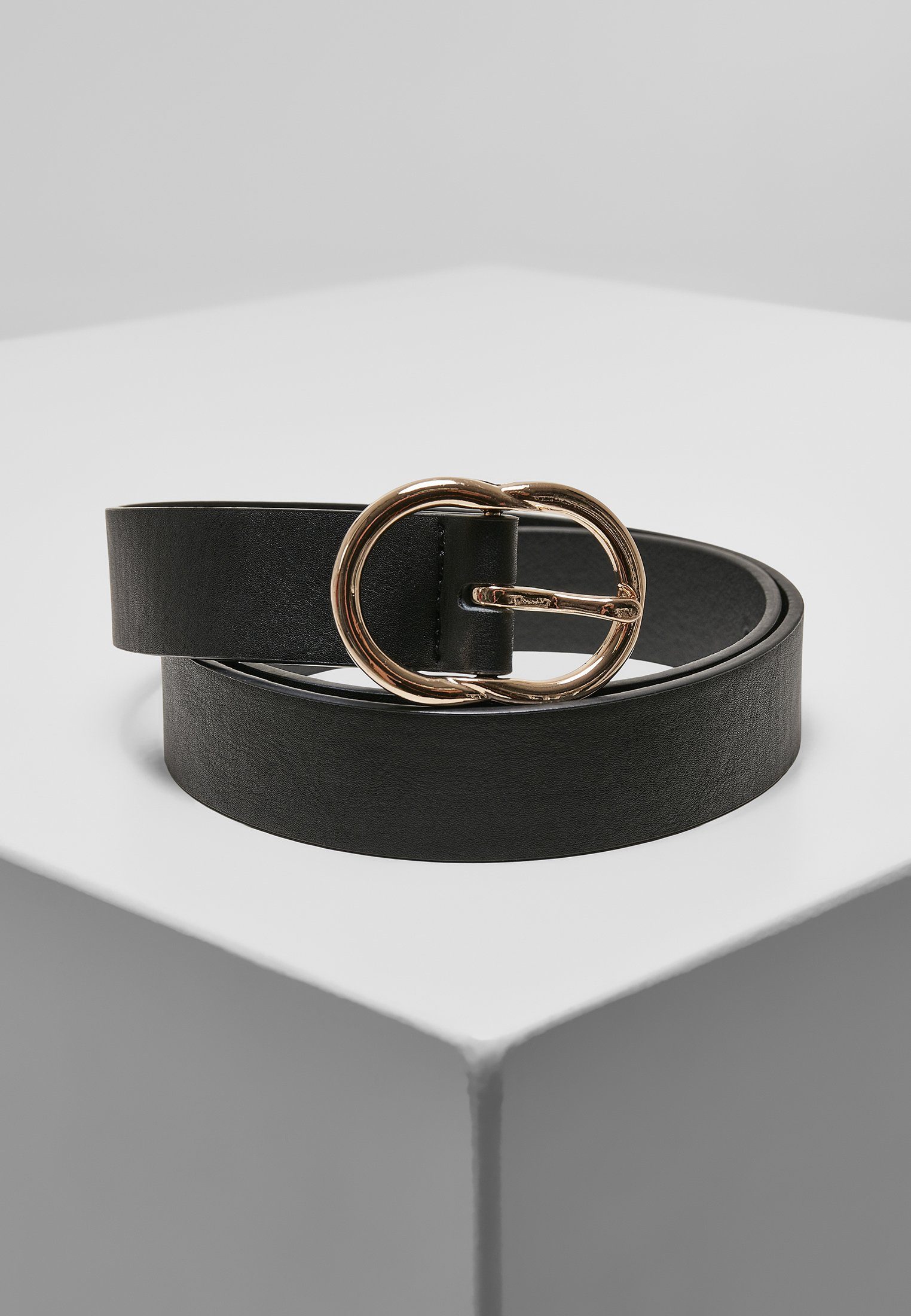 URBAN CLASSICS Hüftgürtel Accessoires Small Ring Buckle Belt black-gold